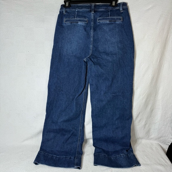 RISEN HIGH RISE WIDE LEG CROP JEANS SIZE 7/28 Dark Wash - Picture 4 of 11